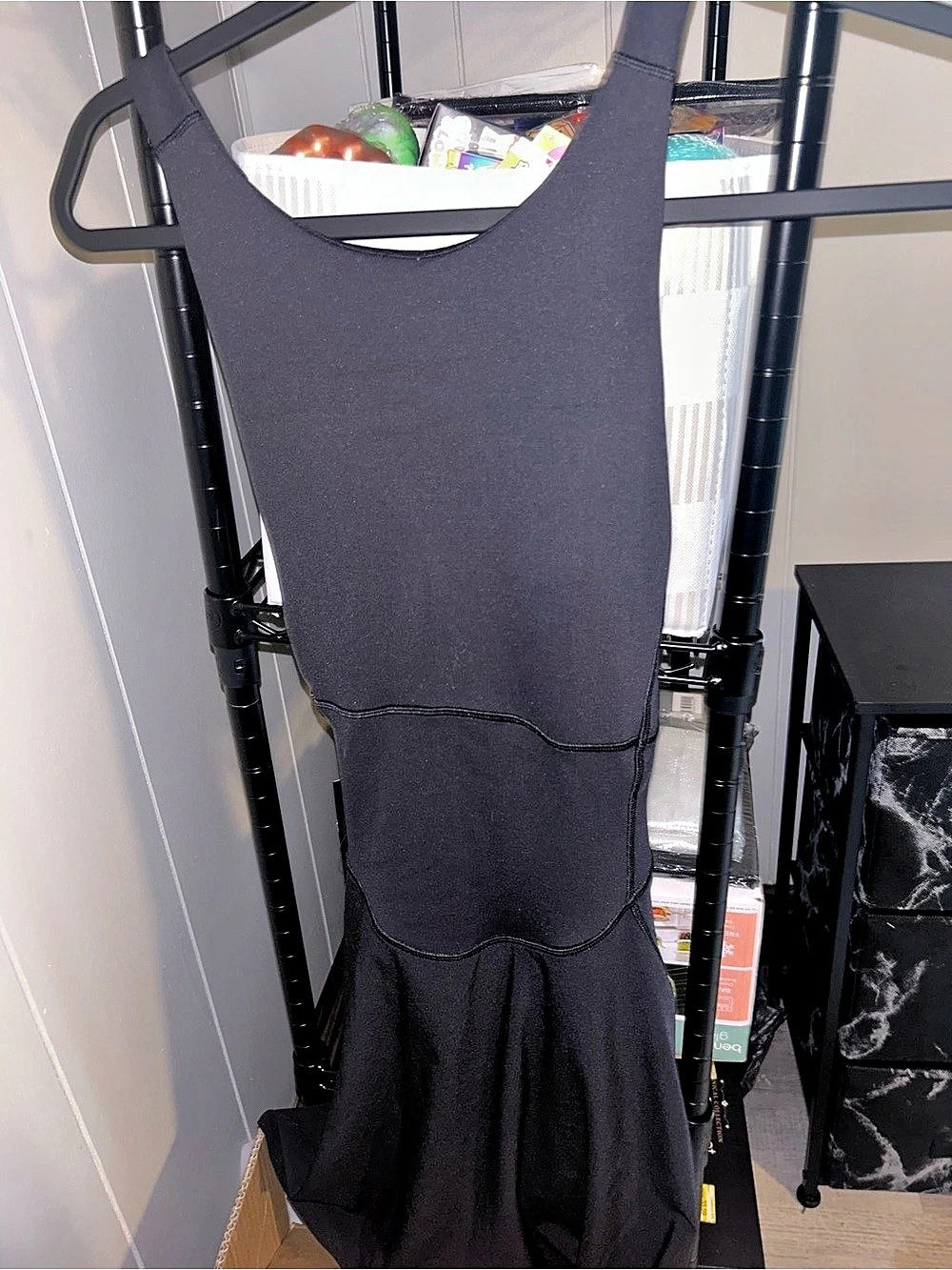 Lululemon Court Crush Dress Black Sleeveless Midi Dress Like New
